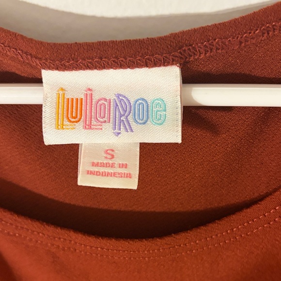 LuLaRoe Long Sleeve Rust Dress - Picture 2 of 4